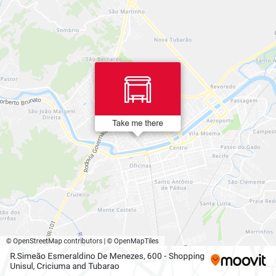 Mapa R.Simeão Esmeraldino De Menezes, 600 - Shopping Unisul