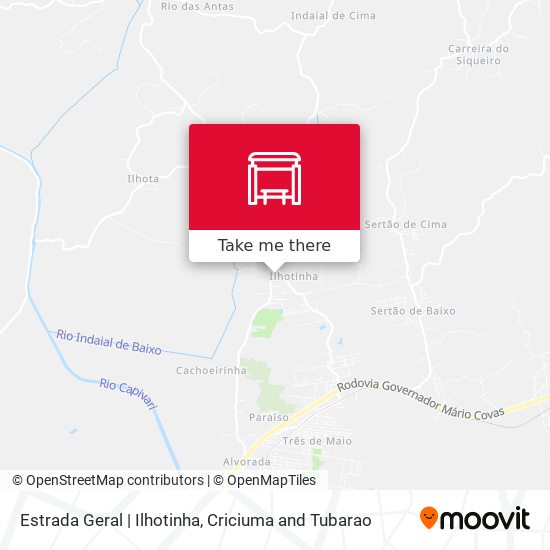Mapa Estrada Geral | Ilhotinha