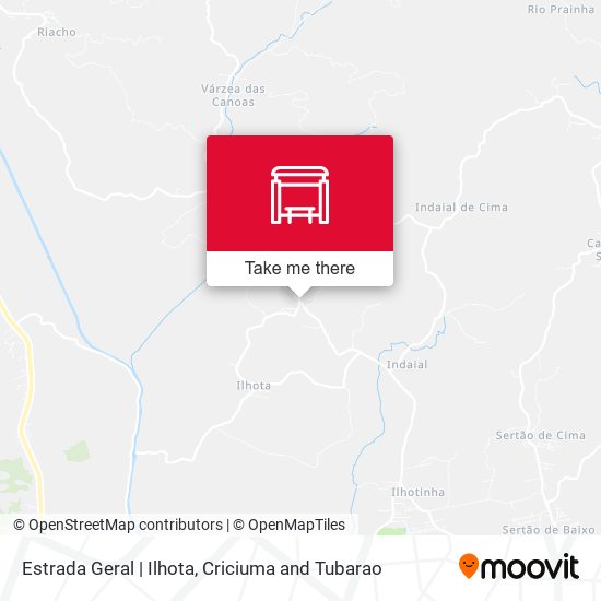 Mapa Estrada Geral | Ilhota