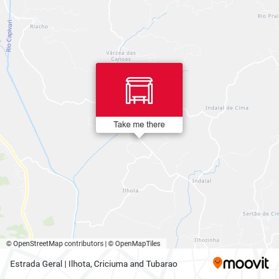 Mapa Estrada Geral | Ilhota