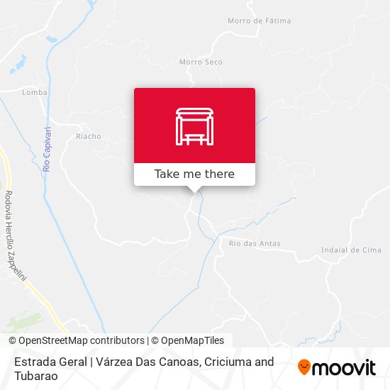 Mapa Estrada Geral | Várzea Das Canoas