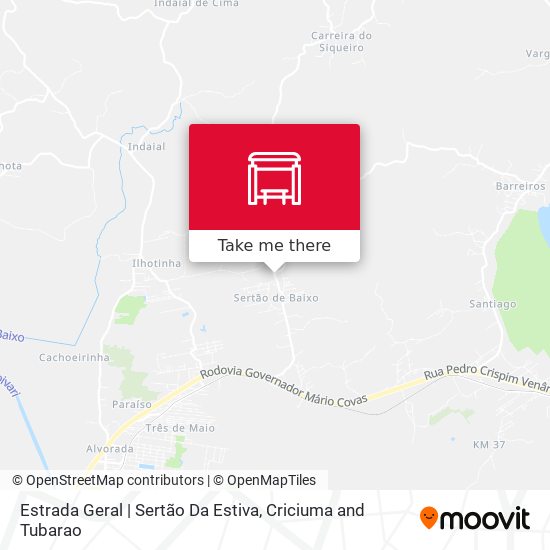 Estrada Geral | Sertão Da Estiva map