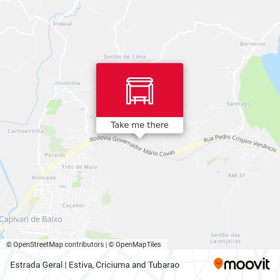 Mapa Estrada Geral | Estiva