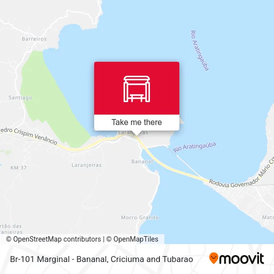 Br-101 Marginal - Bananal map