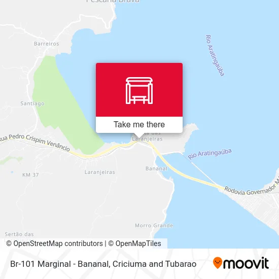 Br-101 Marginal - Bananal map