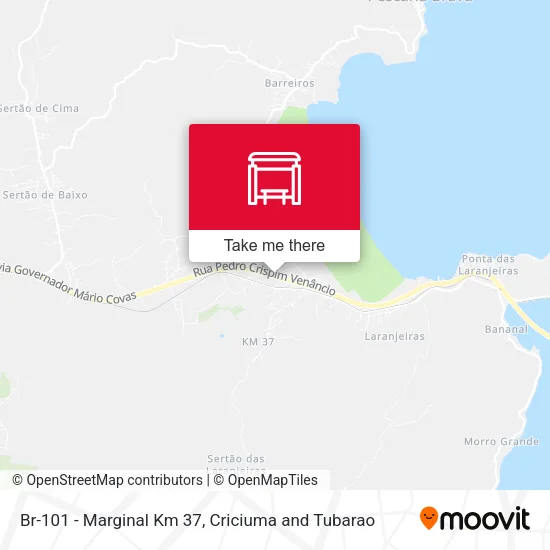 Br-101 - Marginal Km 37 map