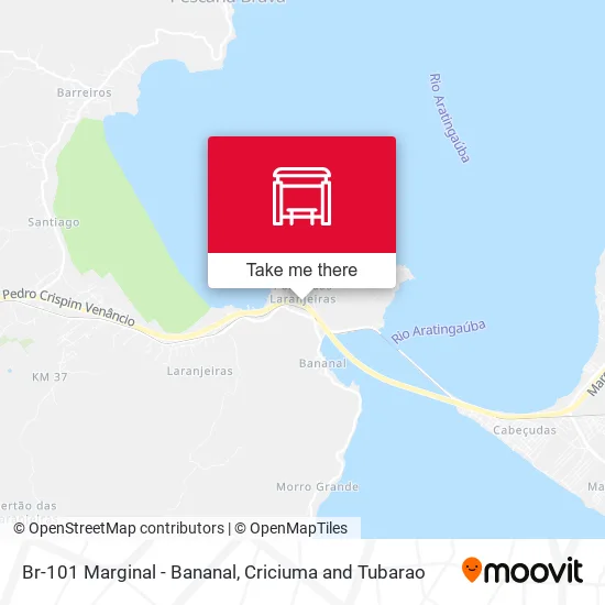 Br-101 Marginal - Bananal map