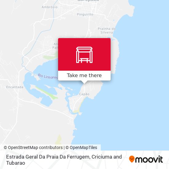 Estrada Geral Da Praia Da Ferrugem map