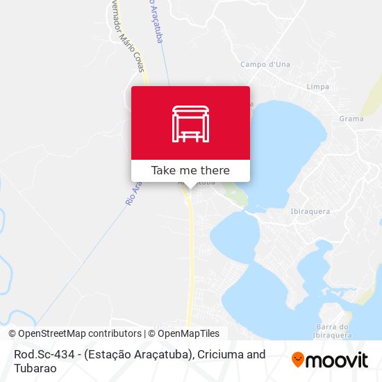 Mapa Rod.Sc-434 - (Estação Araçatuba)