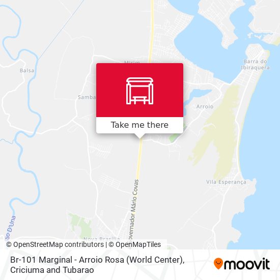Br-101 Marginal - Arroio Rosa (World Center) map
