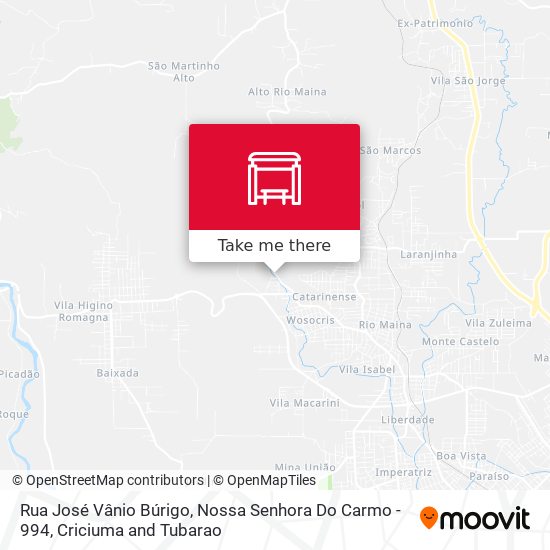 Mapa Rua José Vânio Búrigo, Nossa Senhora Do Carmo - 994