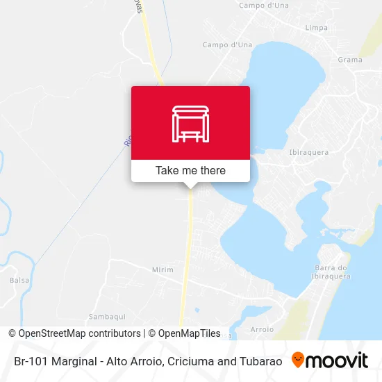 Br-101 Marginal - Alto Arroio map