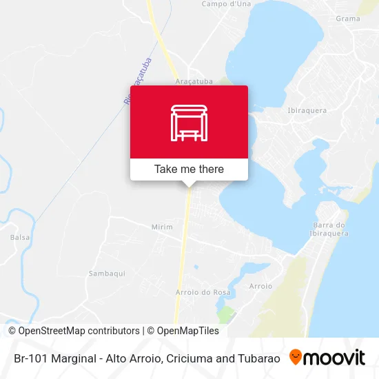 Br-101 Marginal - Alto Arroio map