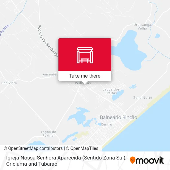 Igreja Nossa Senhora Aparecida (Sentido Zona Sul) map
