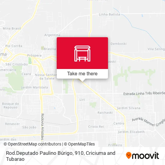 Rod.Deputado Paulino Búrigo, 910 map