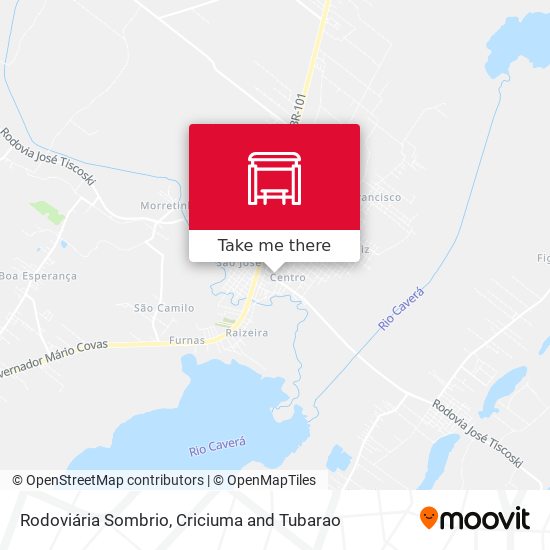 Rodoviária Sombrio map