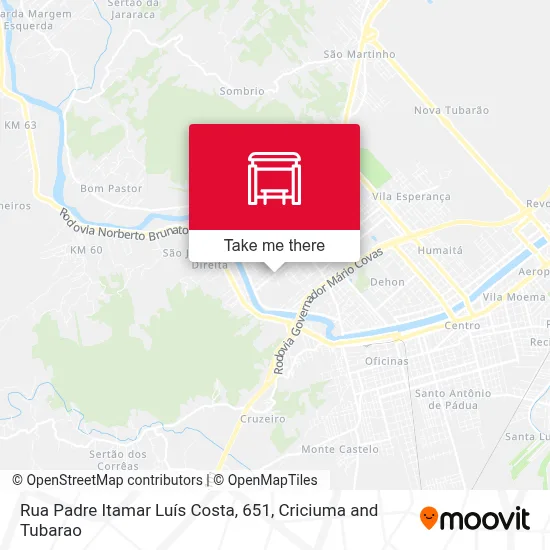 Rua Padre Itamar Luís Costa, 651 map