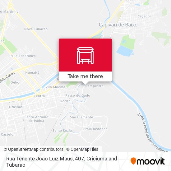 Rua Tenente João Luíz Maus, 407 map