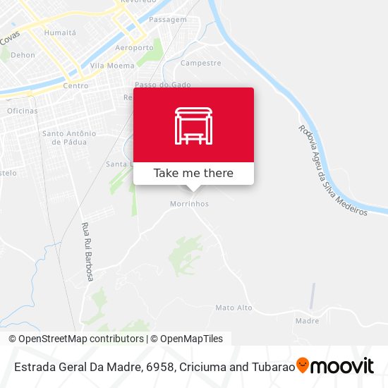 Estrada Geral Da Madre, 6958 map