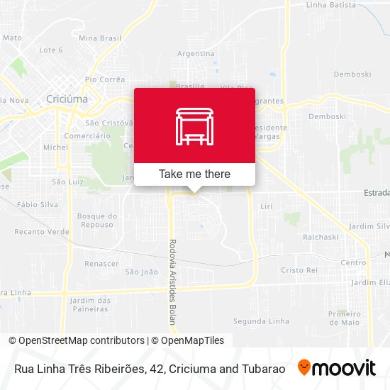 Rua Linha Três Ribeirões, 42 map