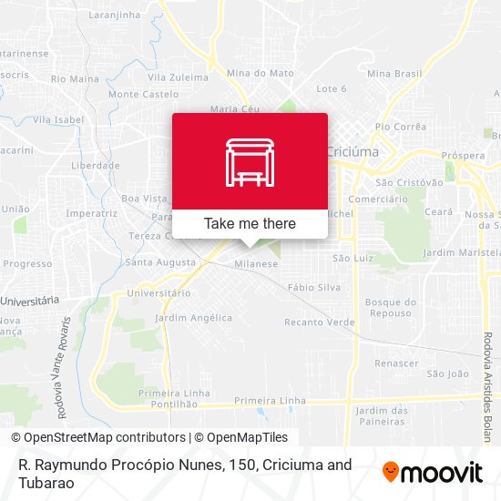 R. Raymundo Procópio Nunes, 150 map