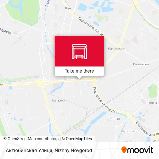 Актюбинская Улица map