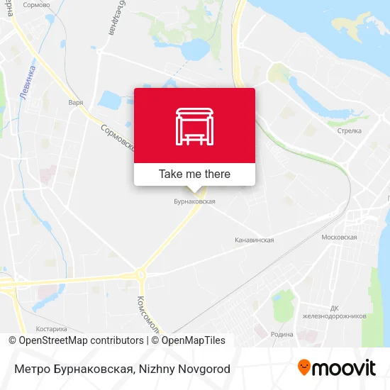 Метро Бурнаковская map