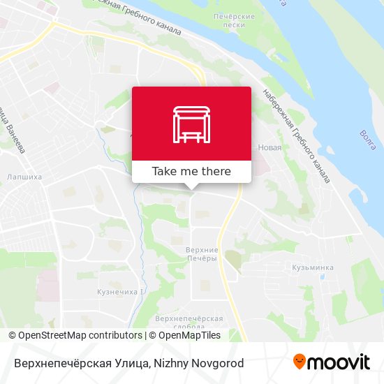 Верхнепечёрская Улица map