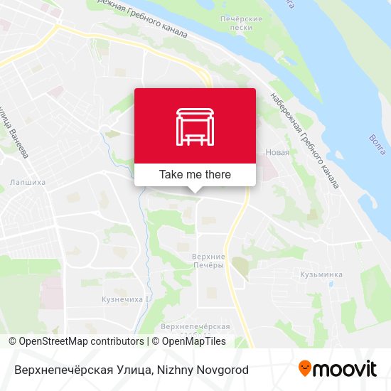 Верхнепечёрская Улица map