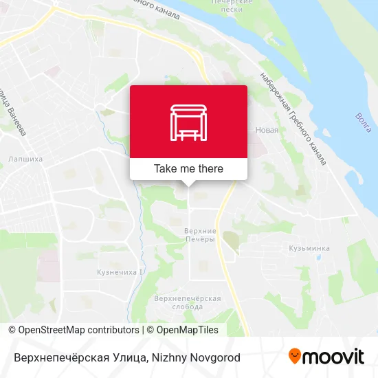 Верхнепечёрская Улица map
