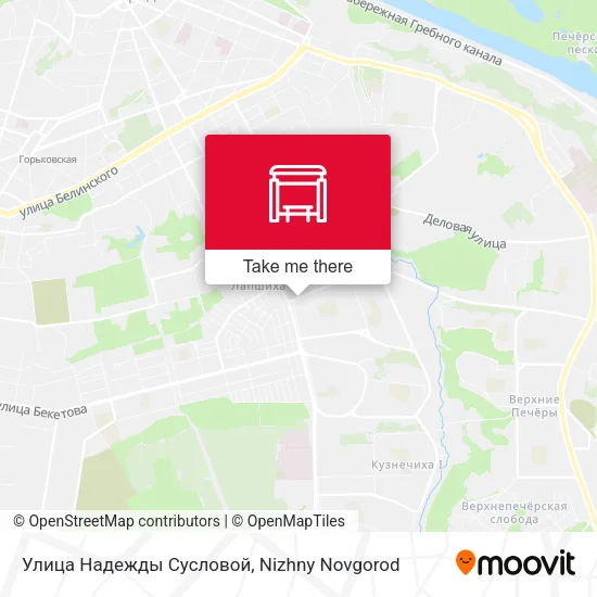 Улица Надежды Сусловой map
