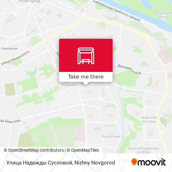 Улица Надежды Сусловой map