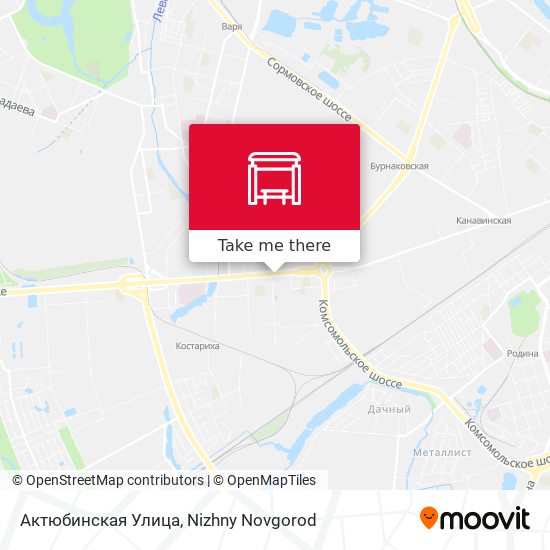 Актюбинская Улица map