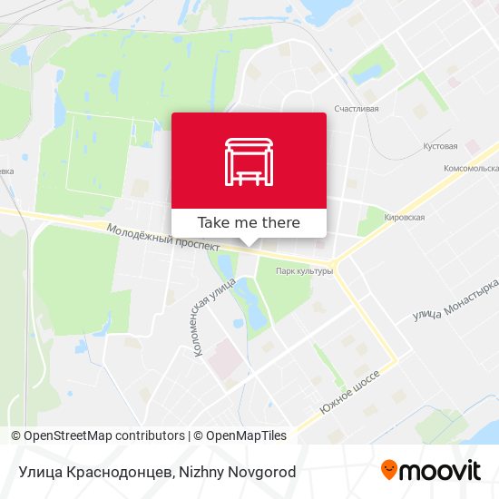 Улица Краснодонцев map