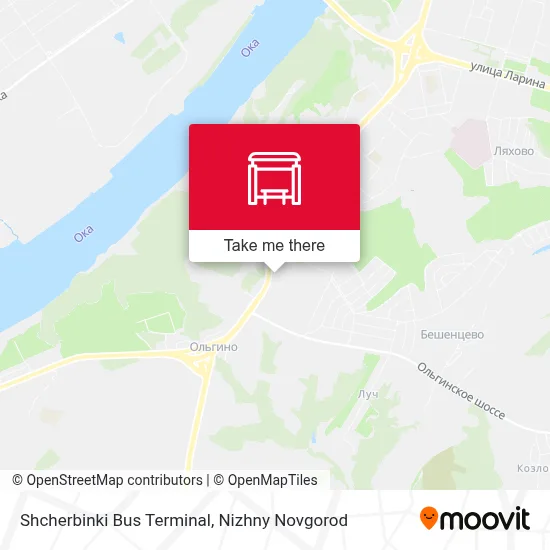 Shcherbinki Bus Terminal map