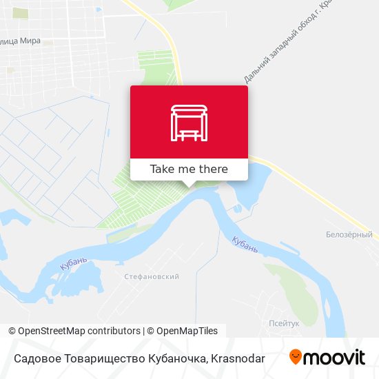 Садовое Товарищество Кубаночка map