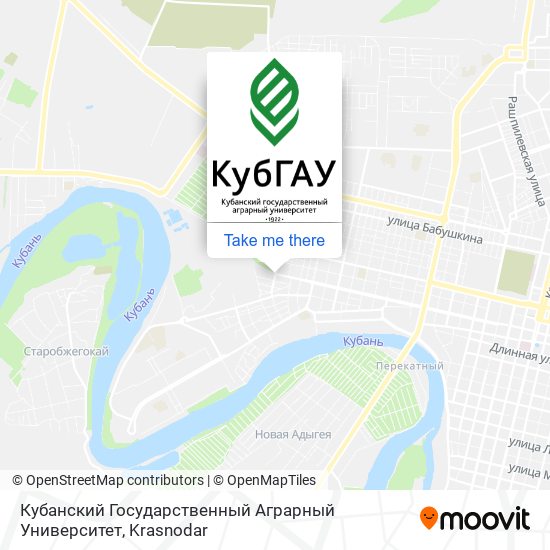 Кубанский Государственный Аграрный Университет map