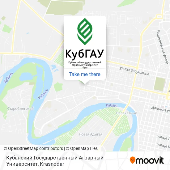 Кубанский Государственный Аграрный Университет map