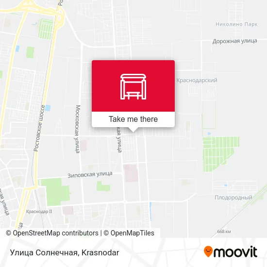 Улица Солнечная map