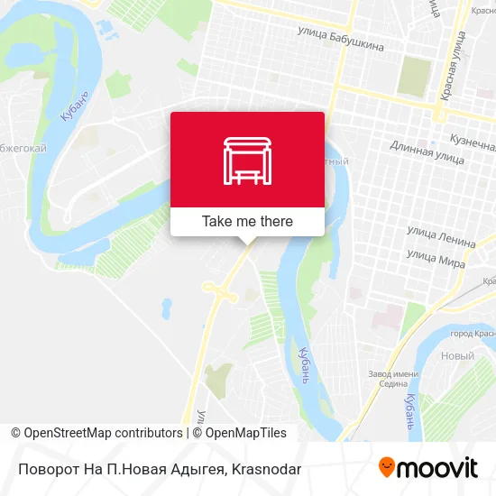 Поворот На П.Новая Адыгея map