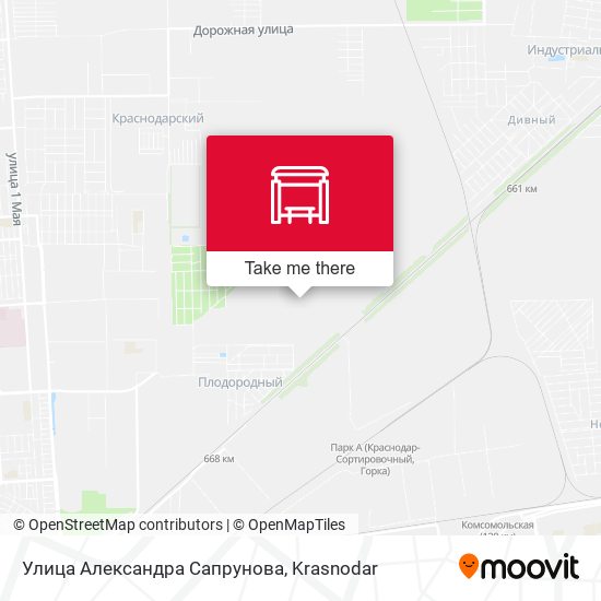 Улица Александра Сапрунова map