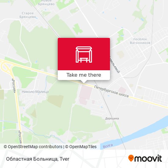 Областная Больница map