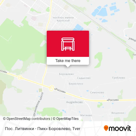Пос. Литвинки - Пмк»  Боровлево map