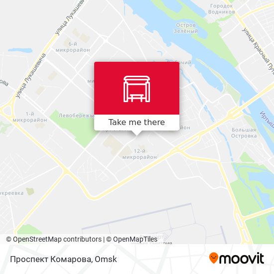 Проспект Комарова map