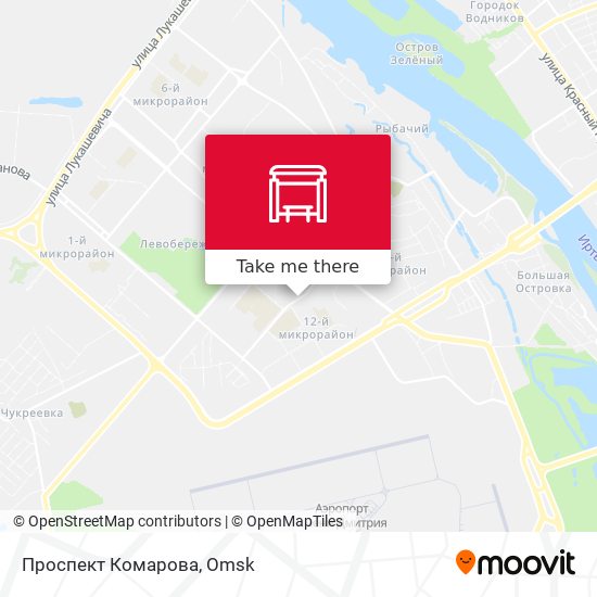 Проспект Комарова map
