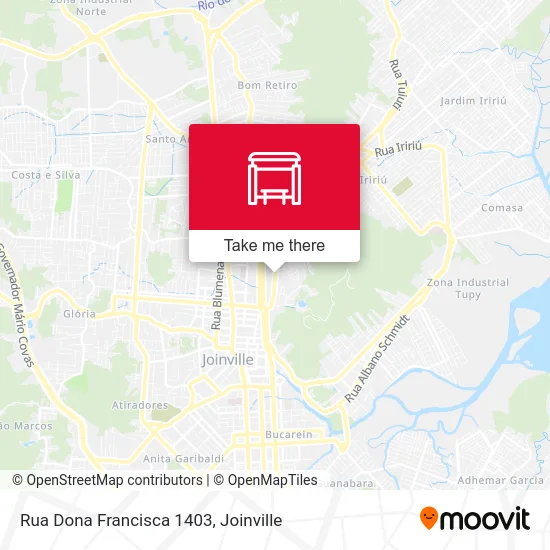 Rua Dona Francisca 1403 map