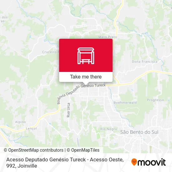 Acesso Deputado Genésio Tureck - Acesso Oeste, 992 map