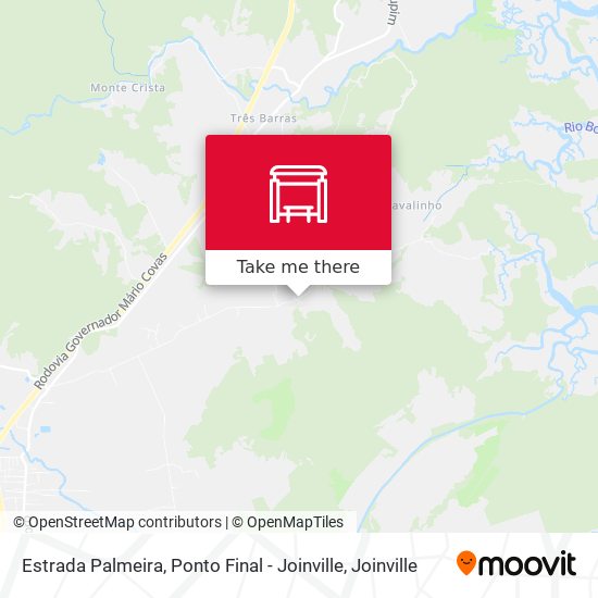 Mapa Estrada Palmeira, Ponto Final - Joinville