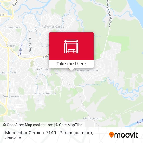 Monsenhor Gercino, 7140 - Paranaguamirim map
