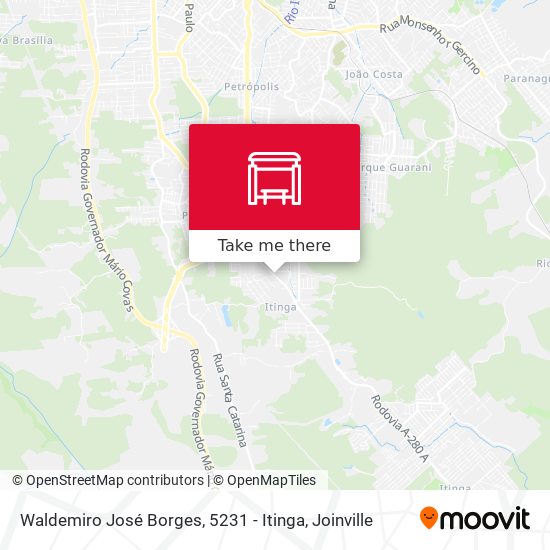 Waldemiro José Borges, 5231 - Itinga map